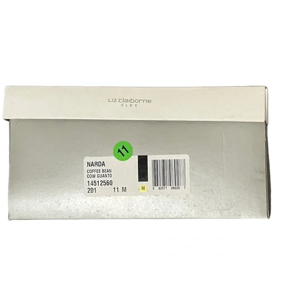 Liz Claiborne Flex Narda Coffee Bean Leather Wedge Ankle Boots - Picture 9 of 11